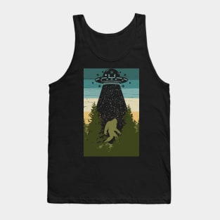 Bigfoot Ufo Abduction Tank Top